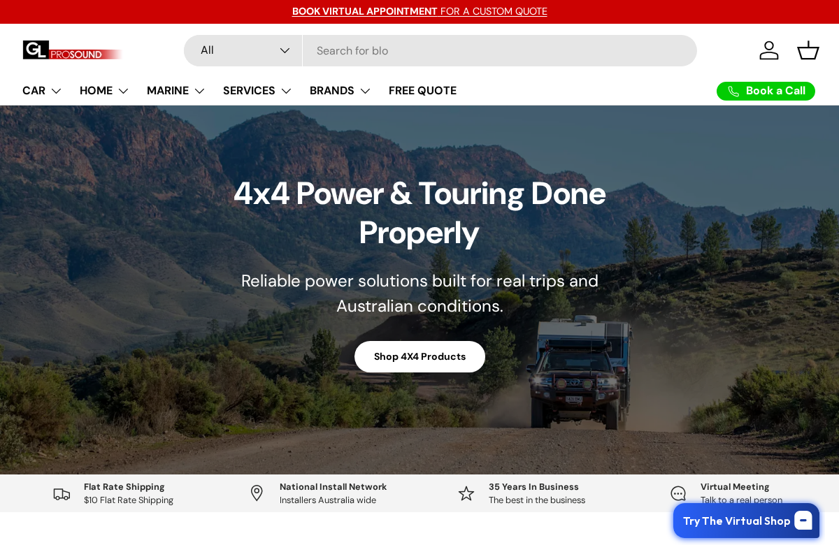 GL Pro Sound homepage screenshot