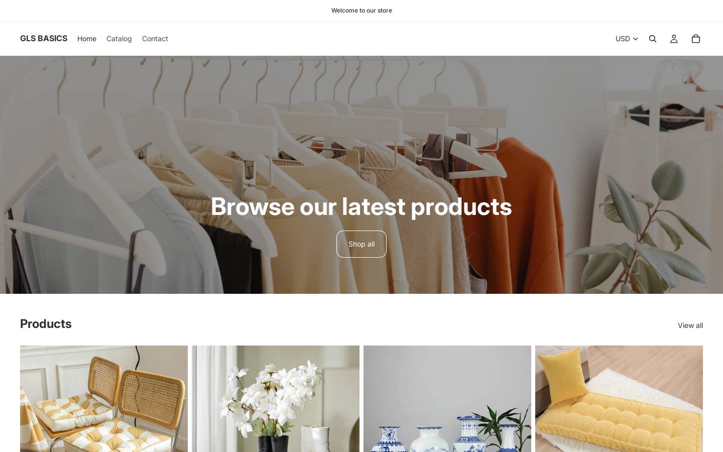 glsbasics.com homepage screenshot