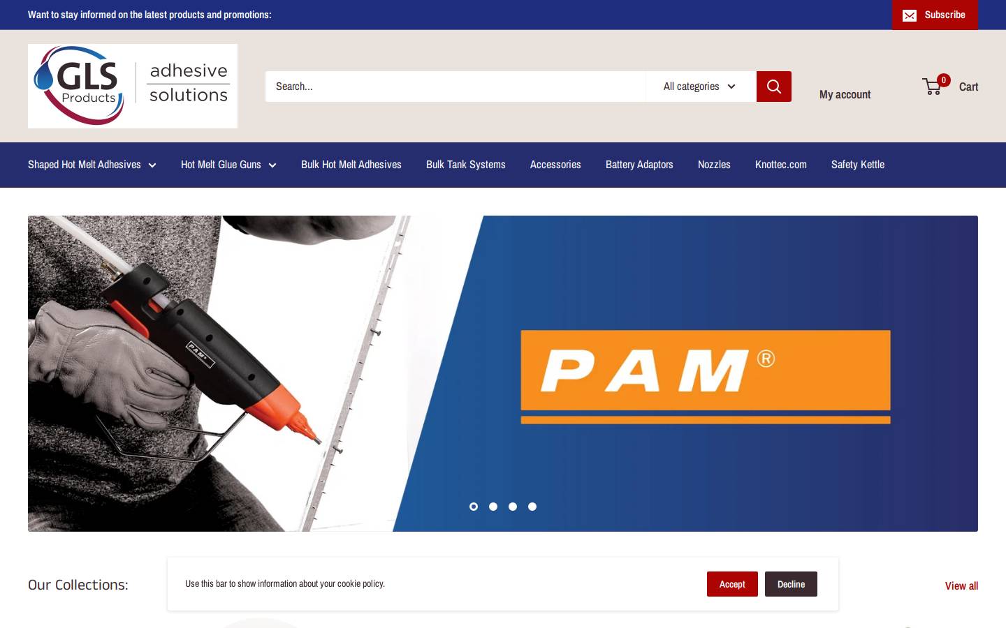 glsproducts.com homepage screenshot