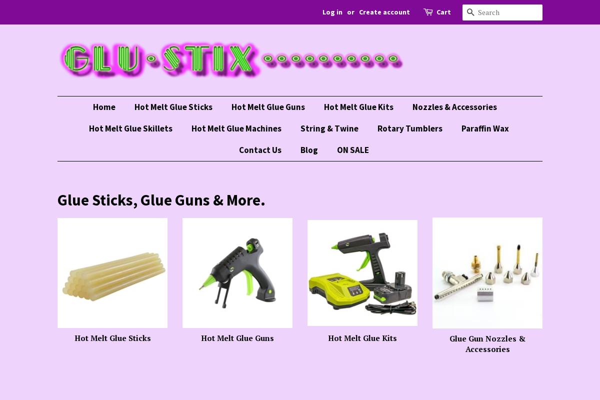 glu-stix-online.com homepage screenshot