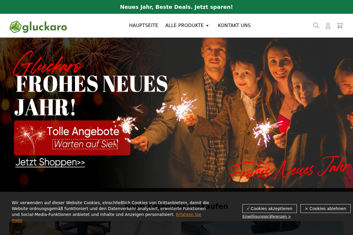 Gluckaro homepage screenshot