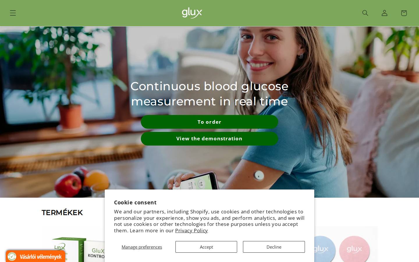 glucotrack.eu homepage screenshot
