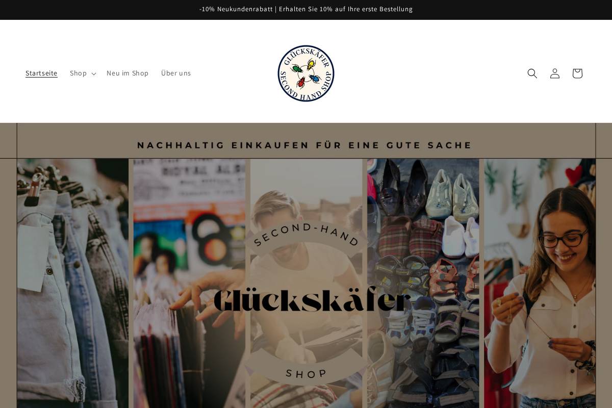 glueckskaefer-shop-online.de homepage screenshot