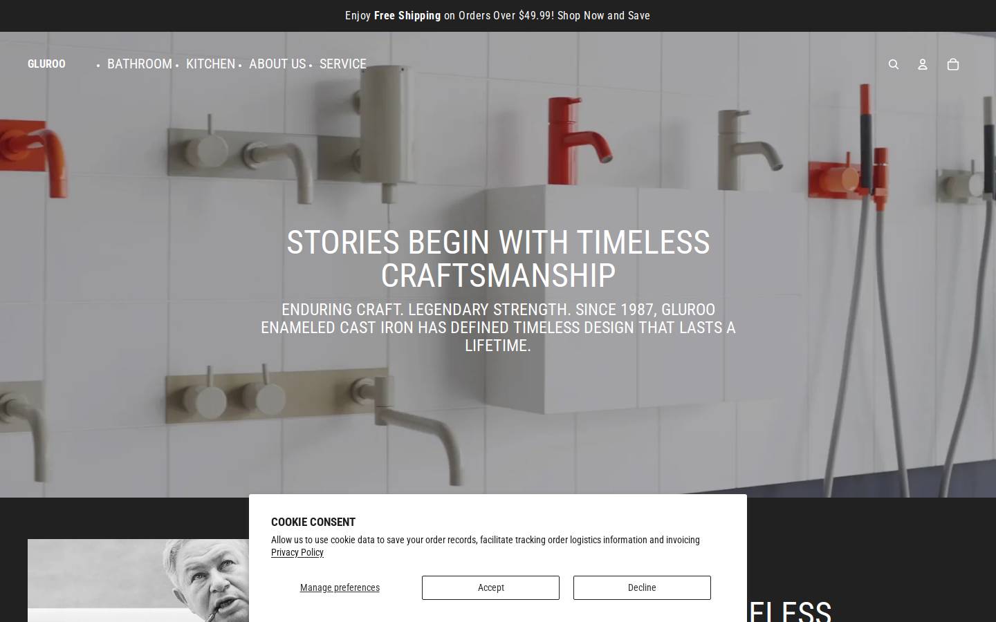 Gluroolighting homepage screenshot