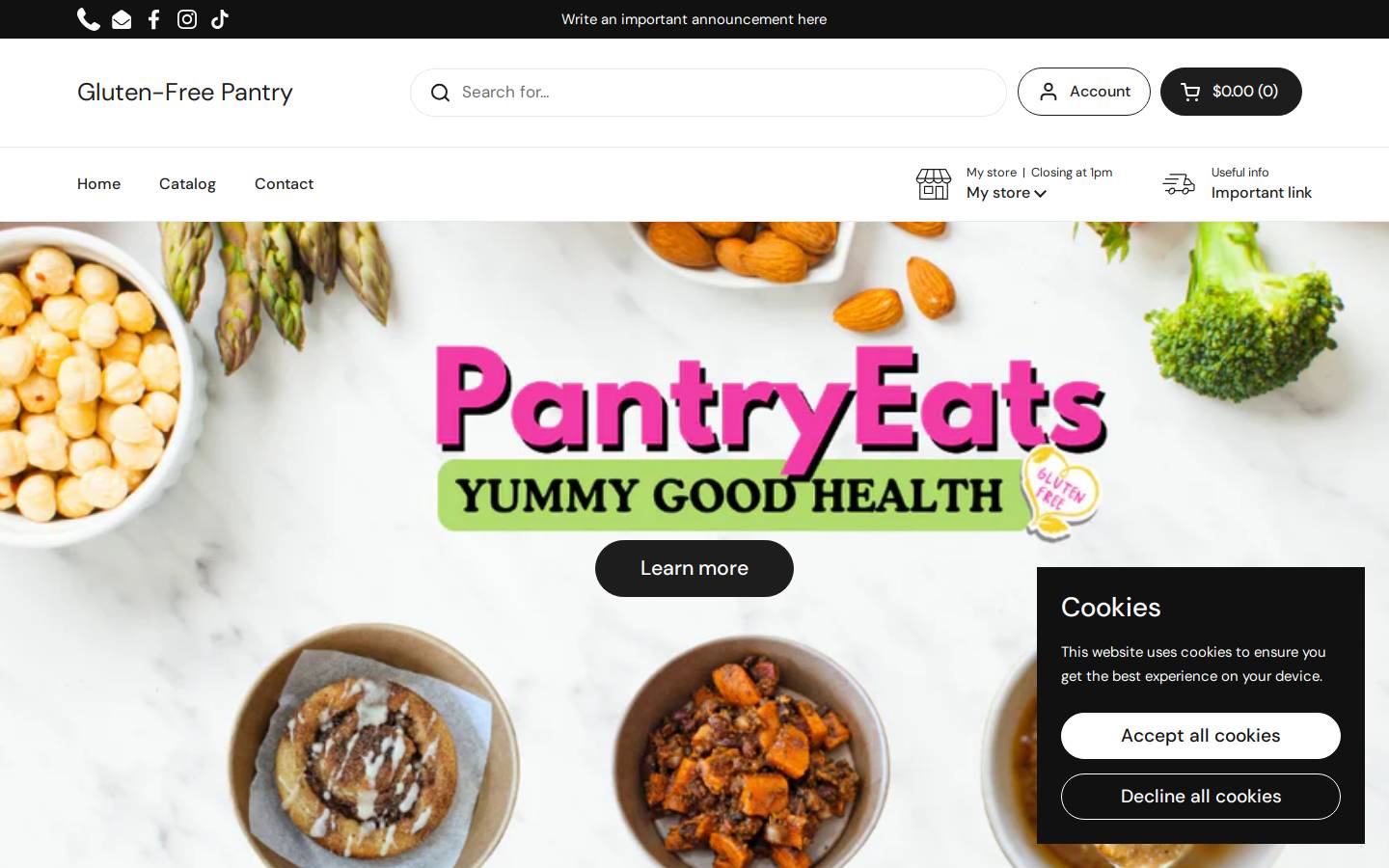 gluten-freepantry.com homepage screenshot