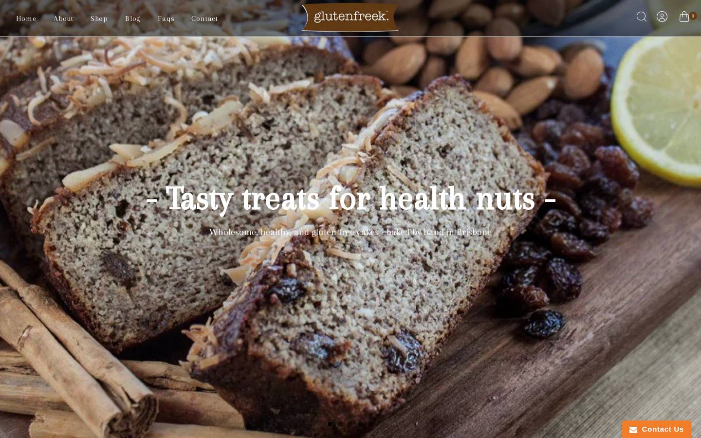 glutenfreek.com.au homepage screenshot