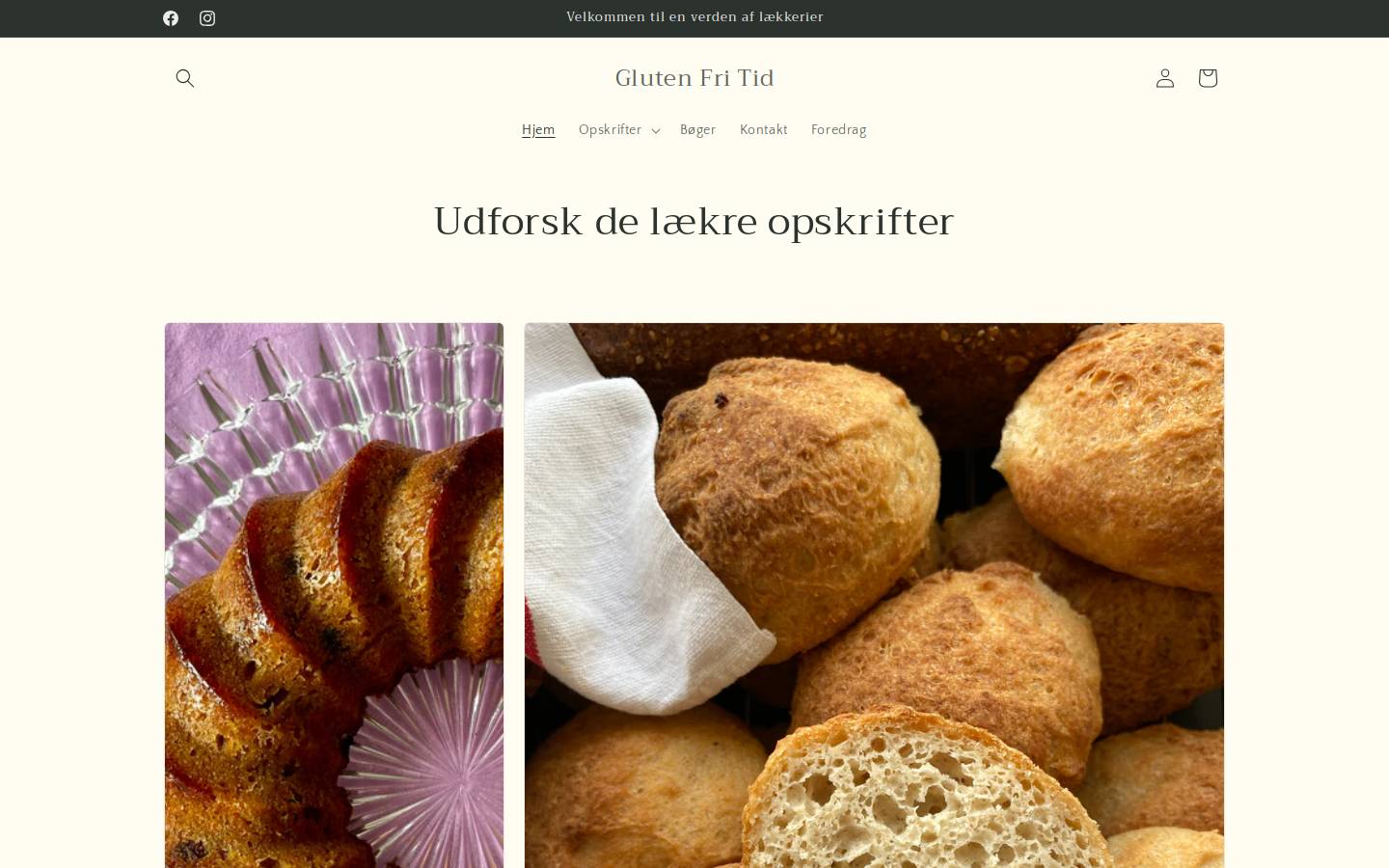 Glutenfritid homepage screenshot