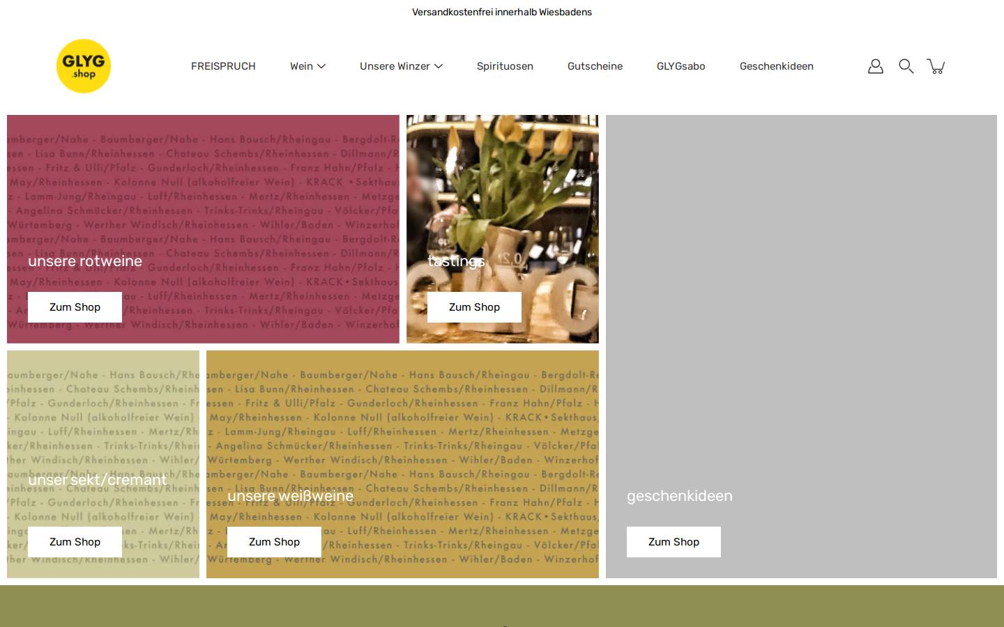 glyg.shop homepage screenshot