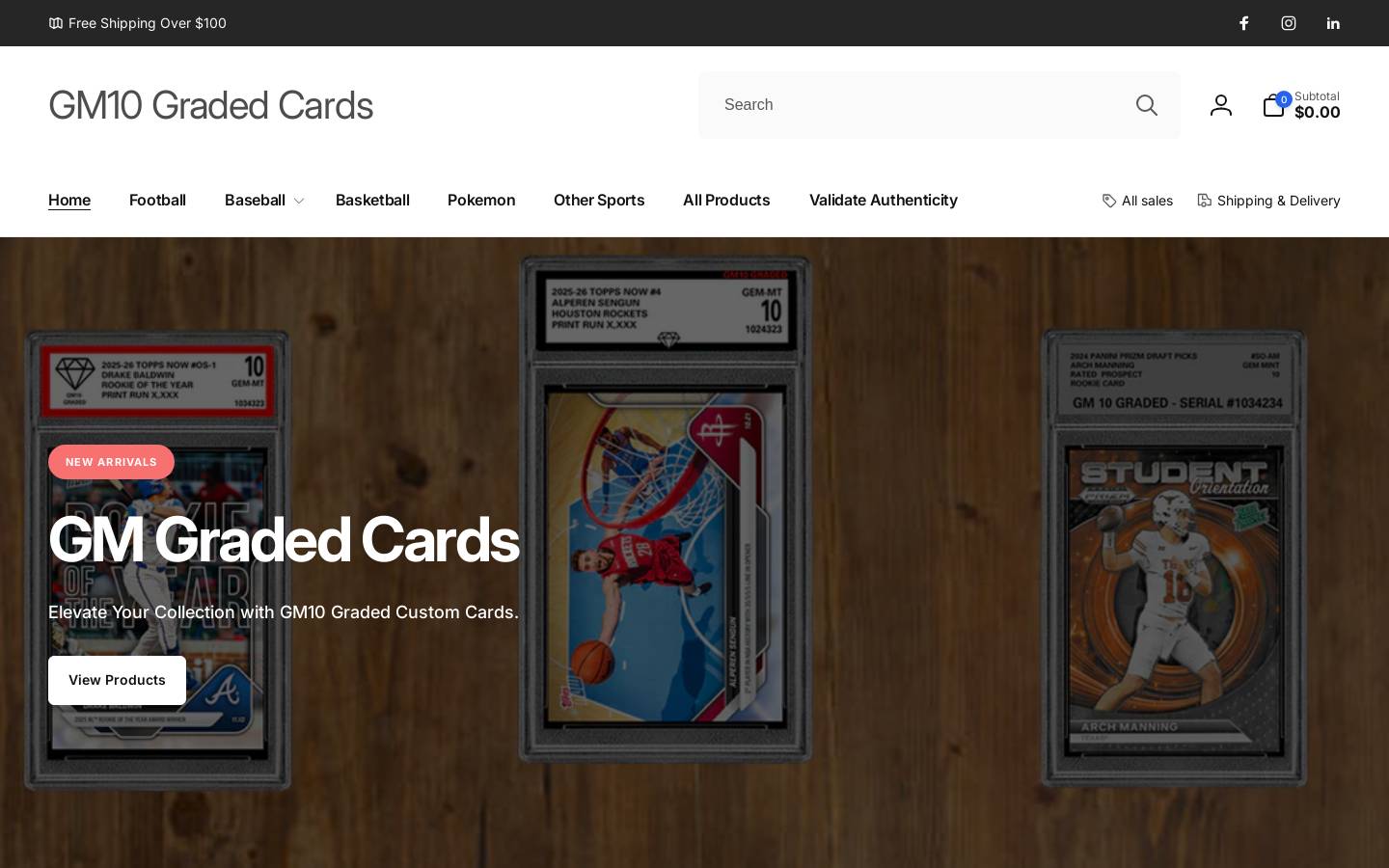 gm10grading.com homepage screenshot