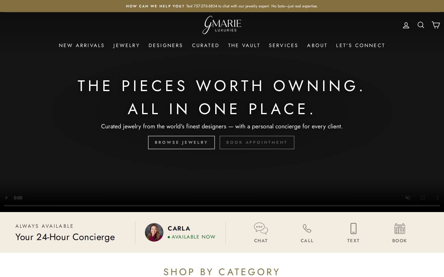gmarie.com homepage screenshot
