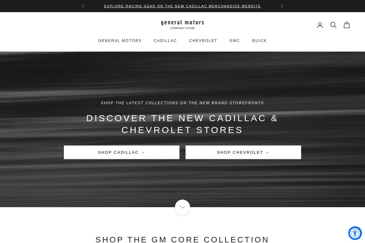 gmcompanystore.com homepage screenshot