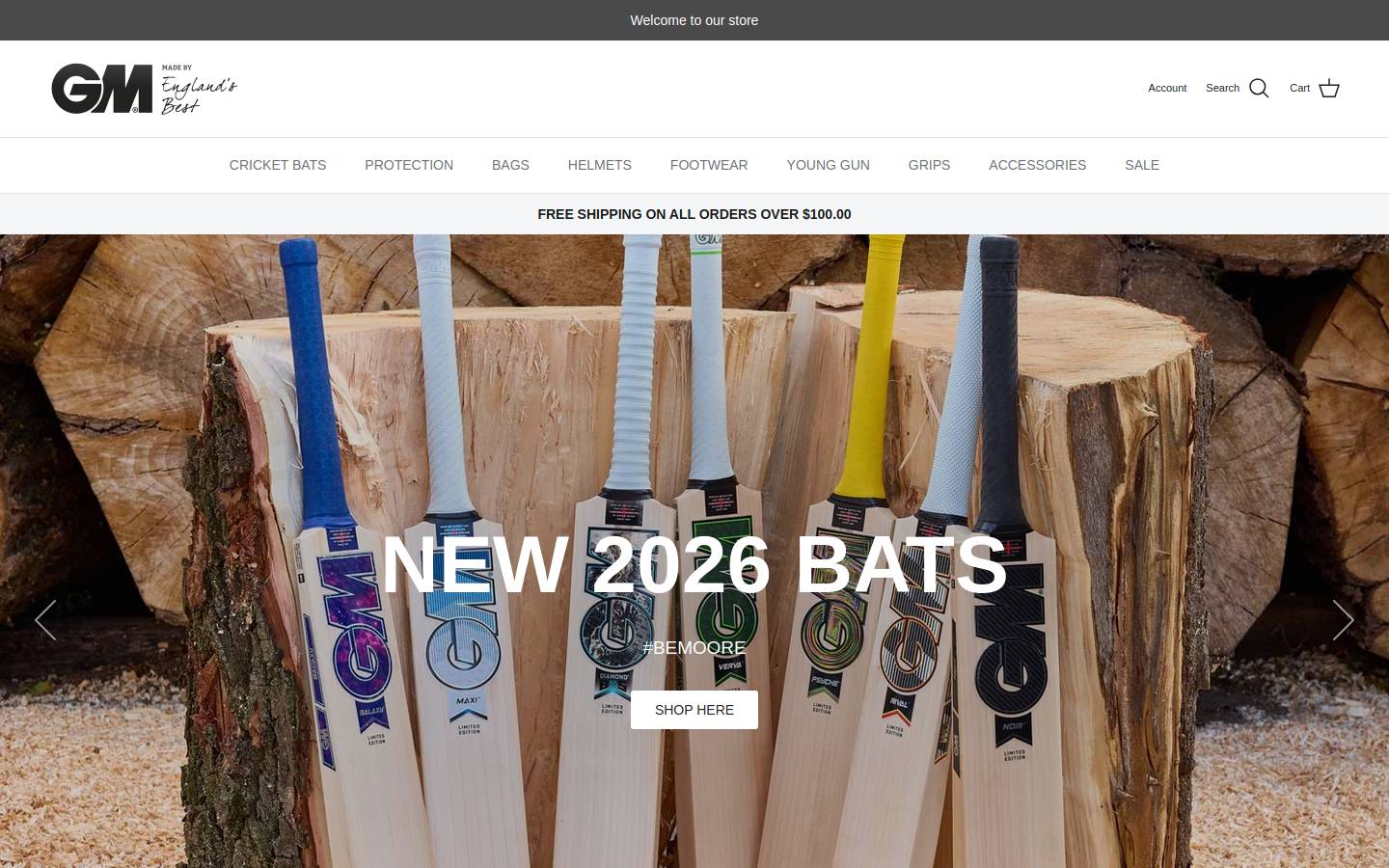gmcricket.com.au homepage screenshot