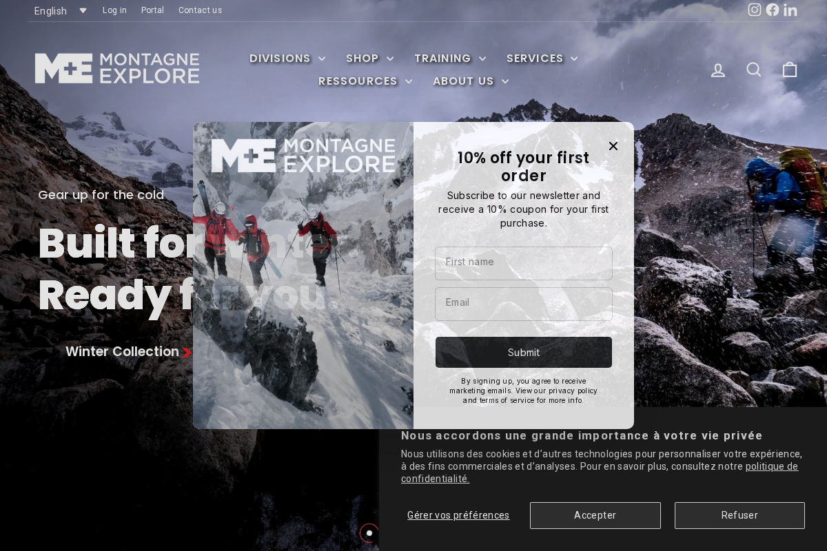 Groupe Montagne Explore homepage screenshot