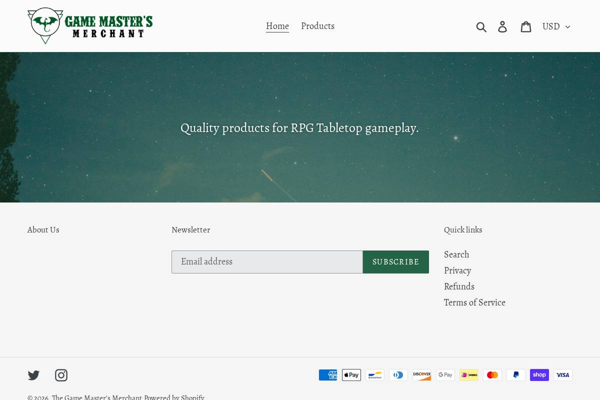 gmmerchant.com homepage screenshot