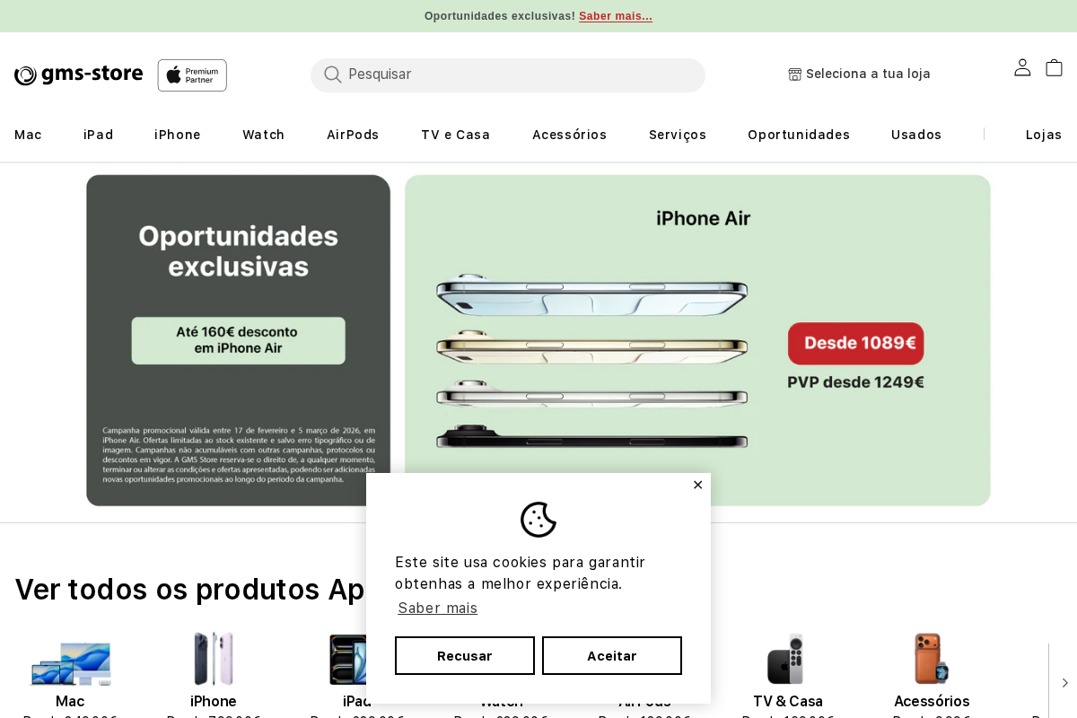 GMS Store homepage screenshot