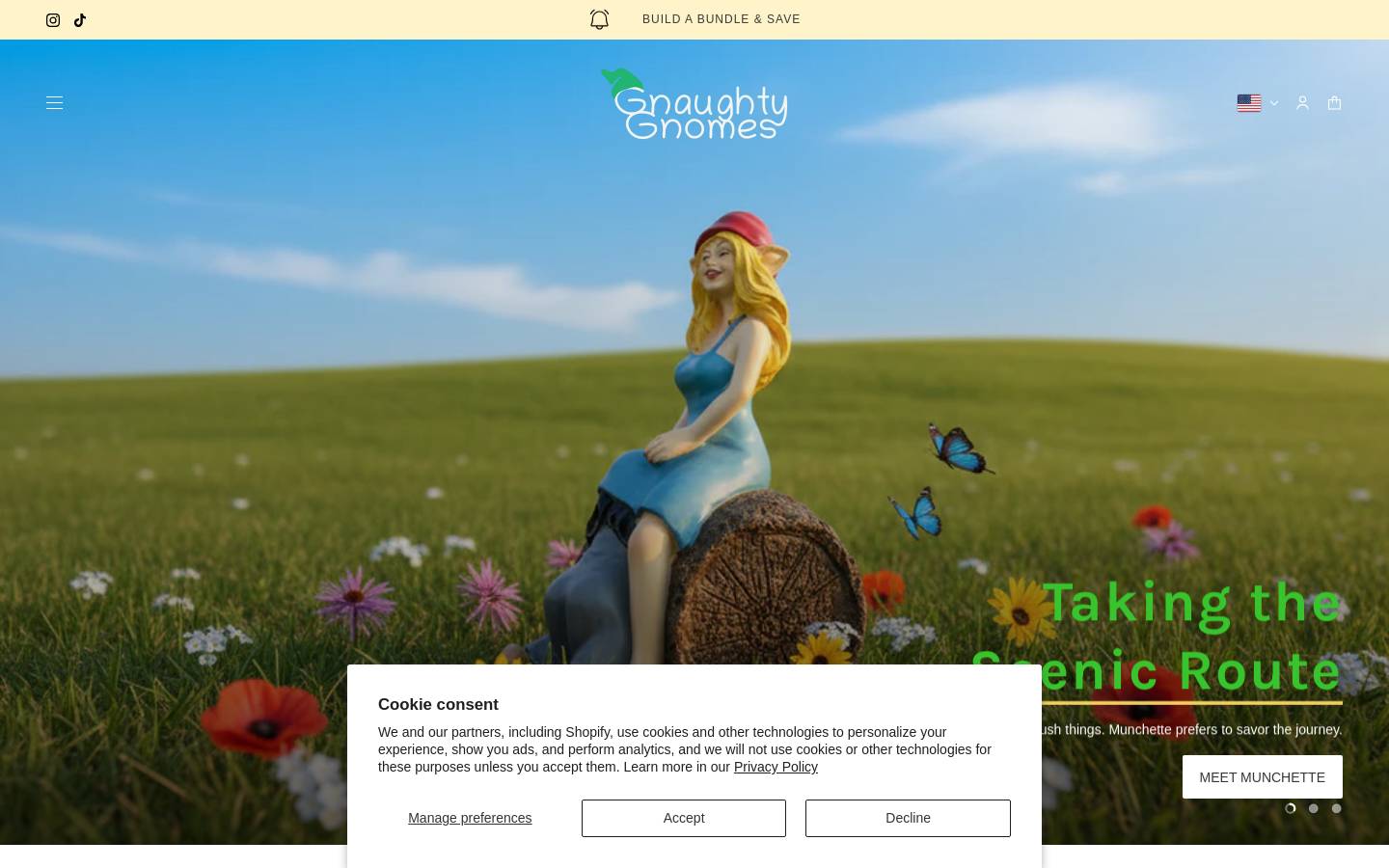 gnaughtygnomes.net homepage screenshot