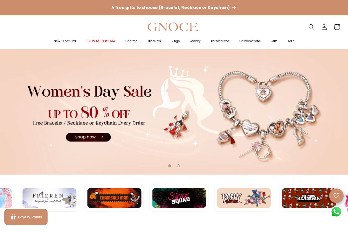 Gnoce homepage screenshot