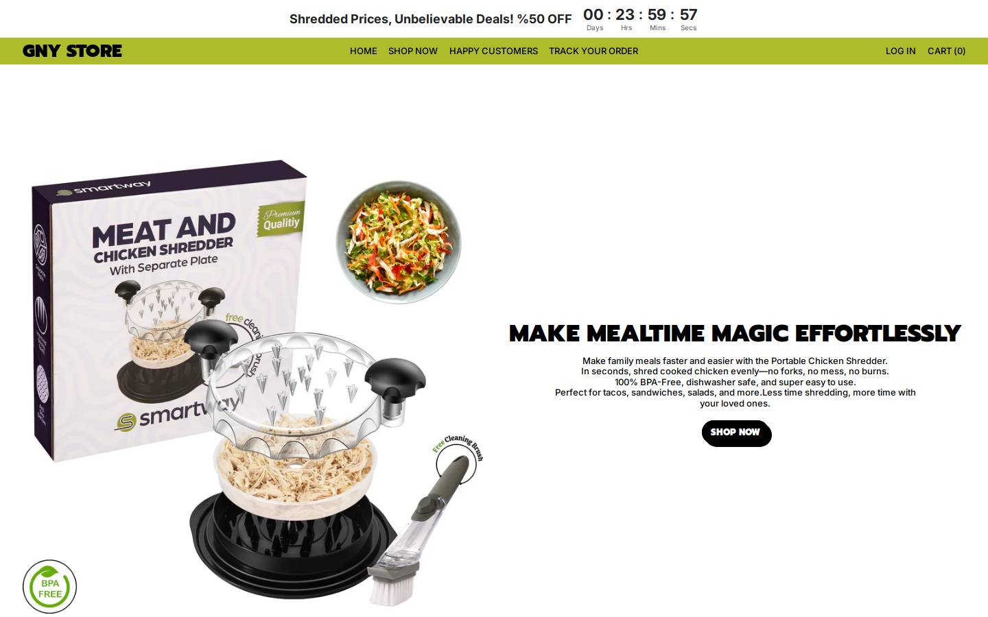 gnystore.com homepage screenshot