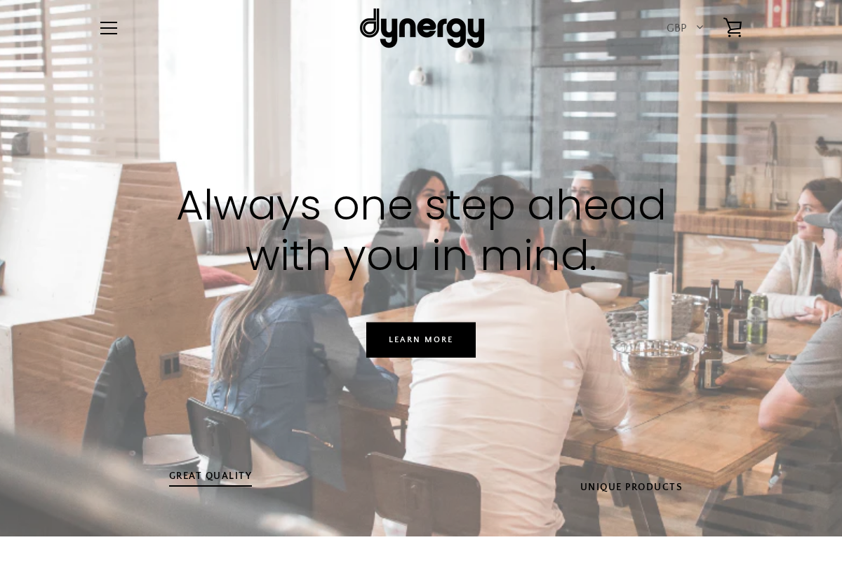 GO Dynergy homepage screenshot