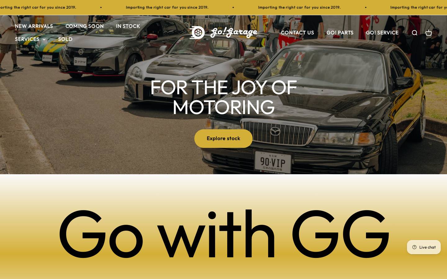 go-garage.com.au homepage screenshot