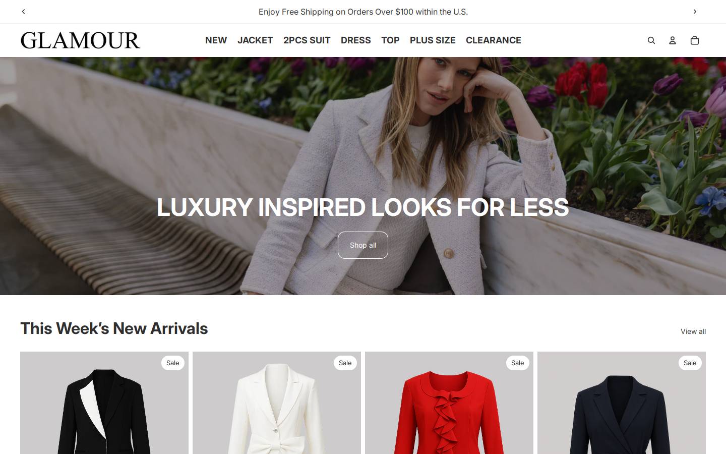 go-glam.com homepage screenshot
