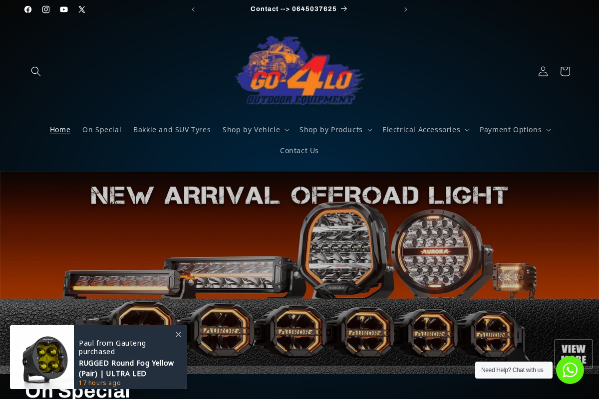 Go-4LO Outdoor Equipment homepage screenshot