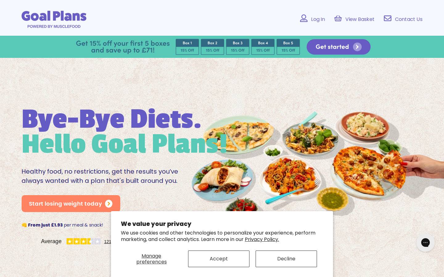 Goalplans homepage screenshot