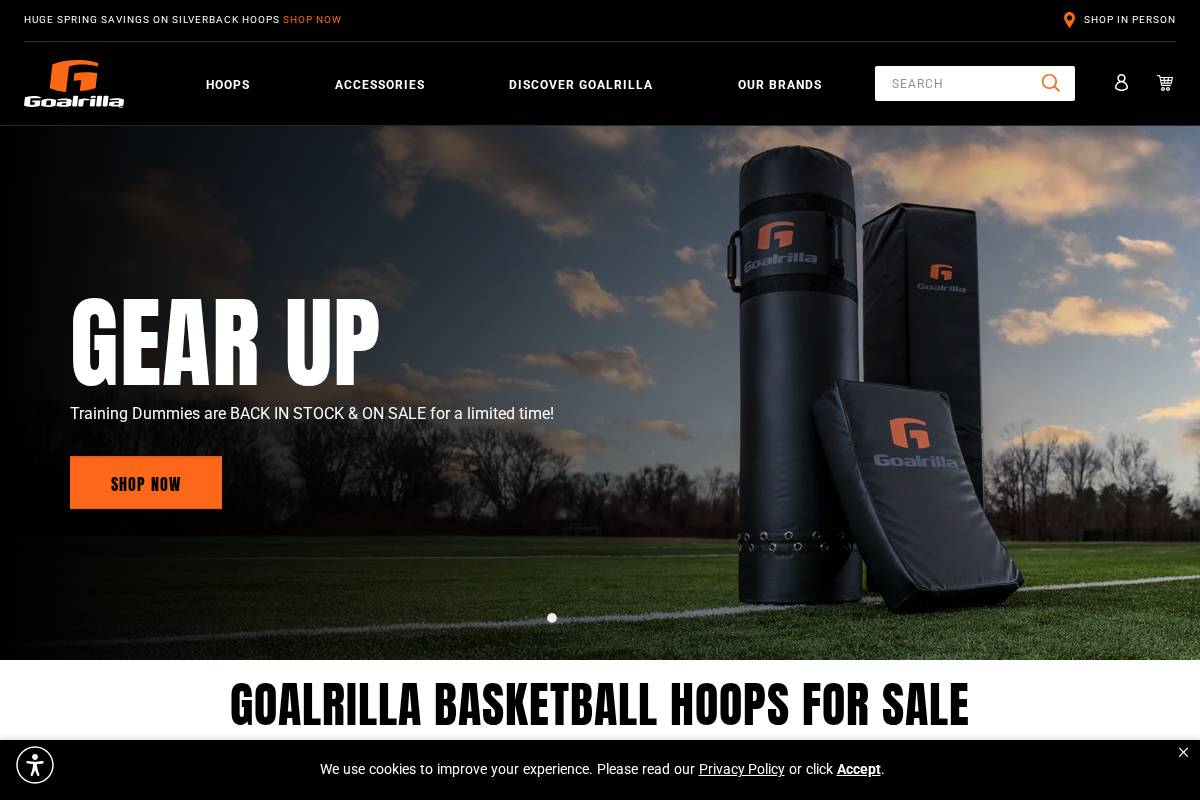 goalrilla.com homepage screenshot