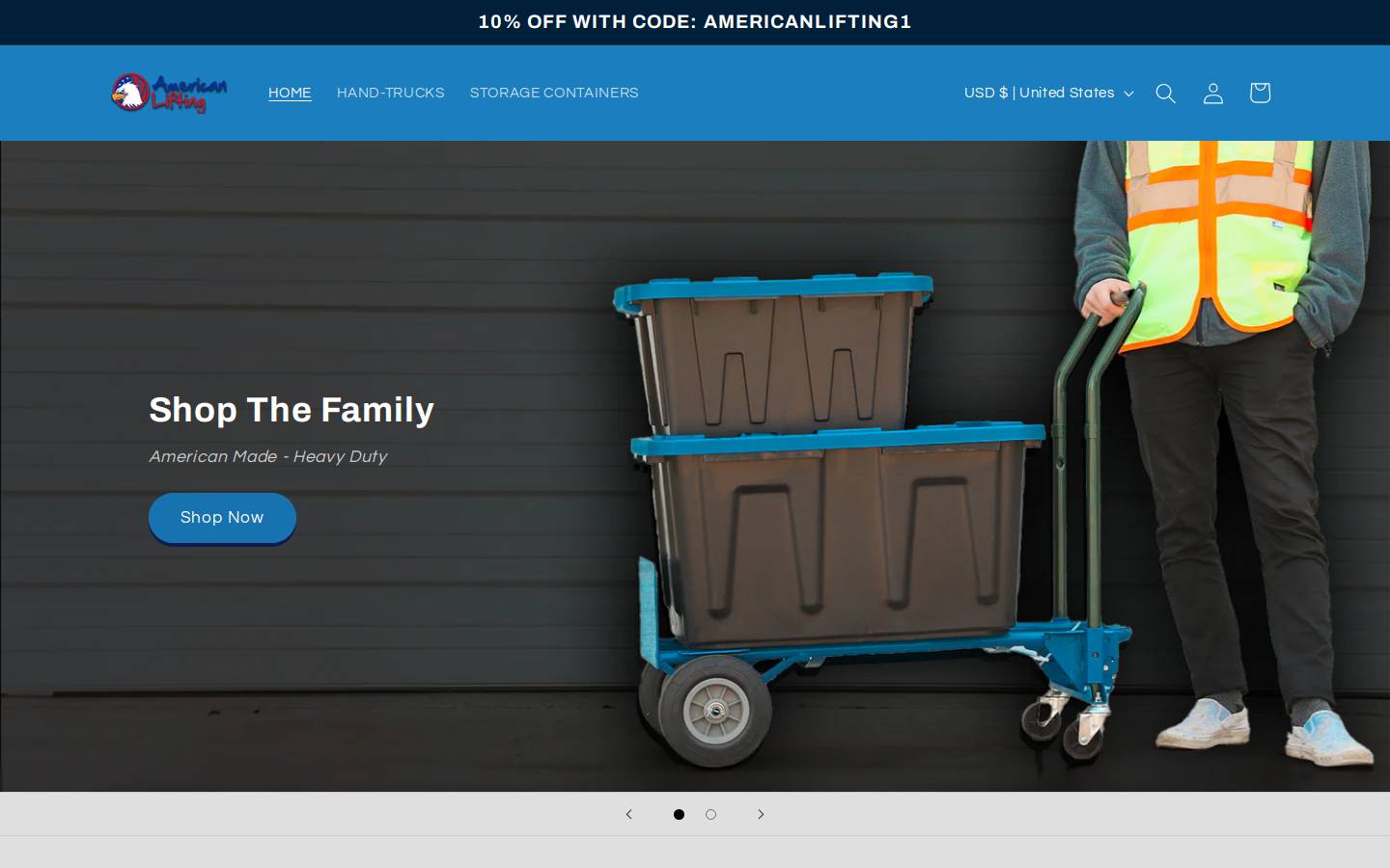 goamericanlifting.com homepage screenshot