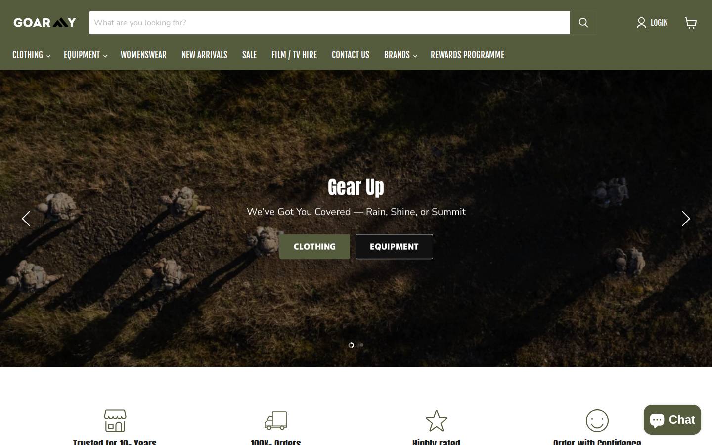 Goarmy homepage screenshot
