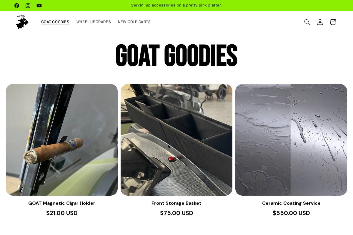 goatgolfcartsshop.com homepage screenshot