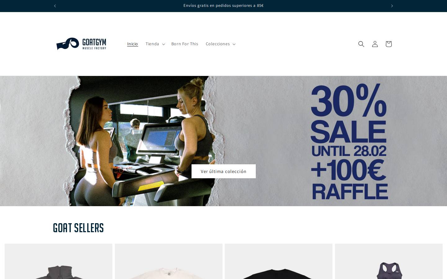 goatgymmusclefactory.com homepage screenshot