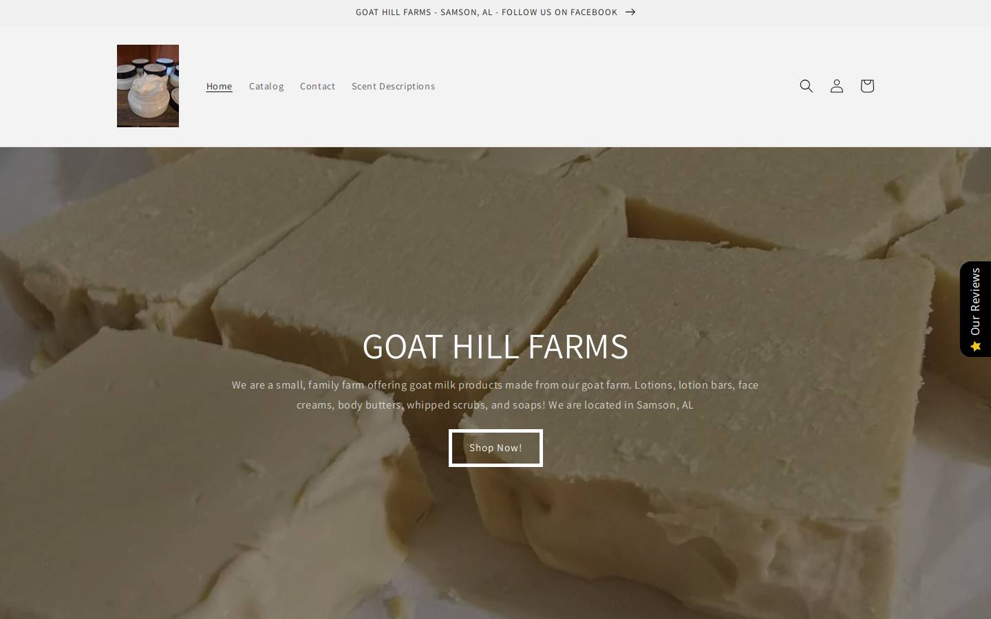 goathillcandleco.com homepage screenshot