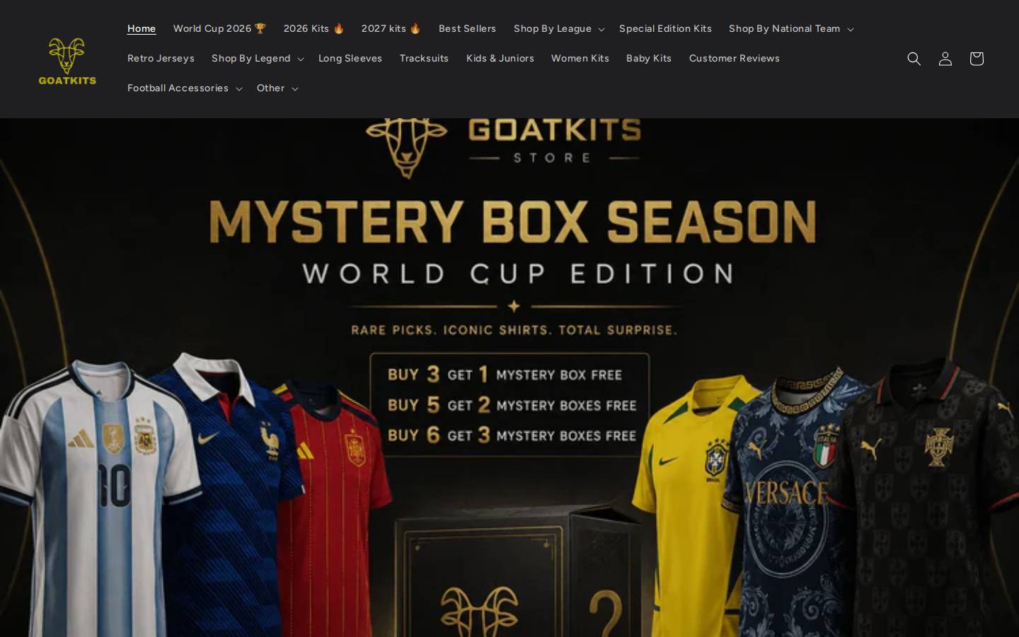 GoatKits homepage screenshot