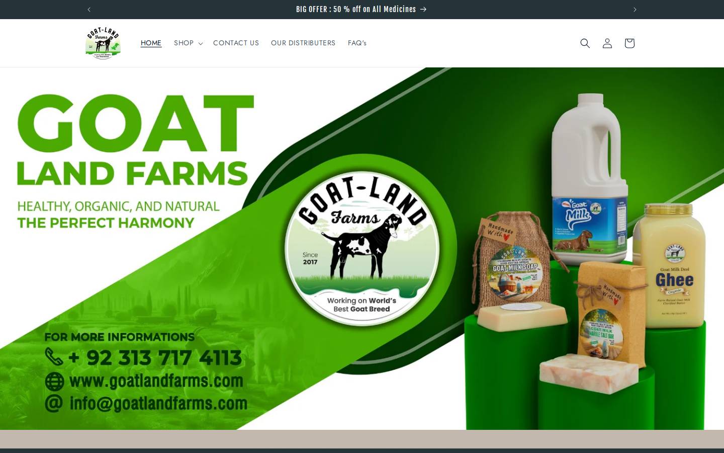 goatlandfarms.com homepage screenshot
