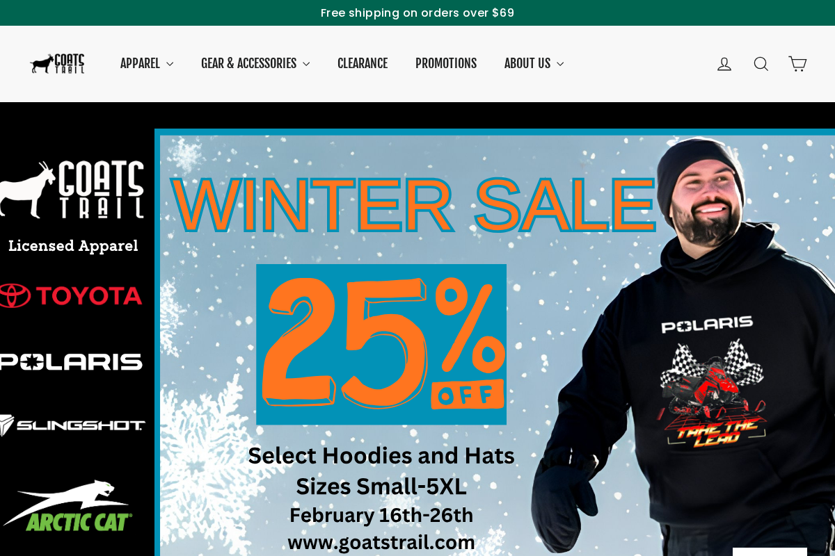 Goats Trail homepage screenshot
