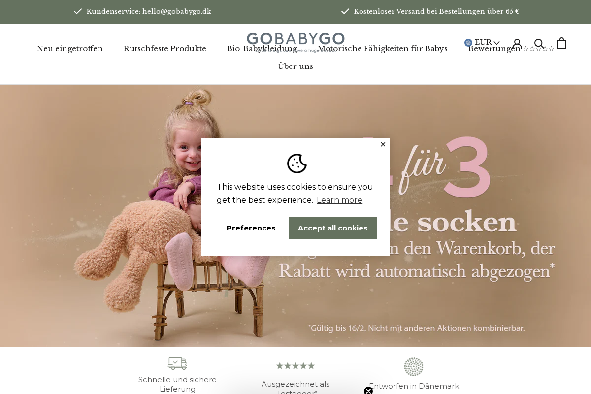 GoBabyGo homepage screenshot