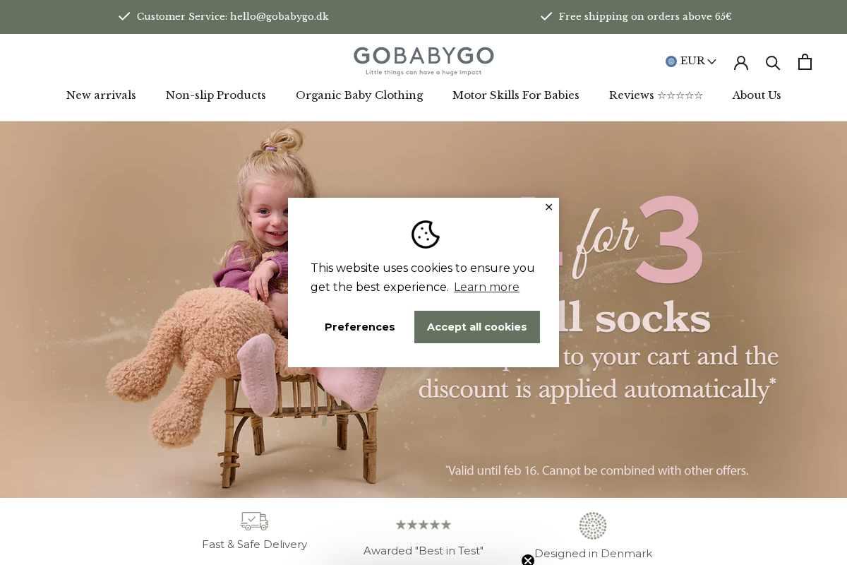 GoBabyGo homepage screenshot