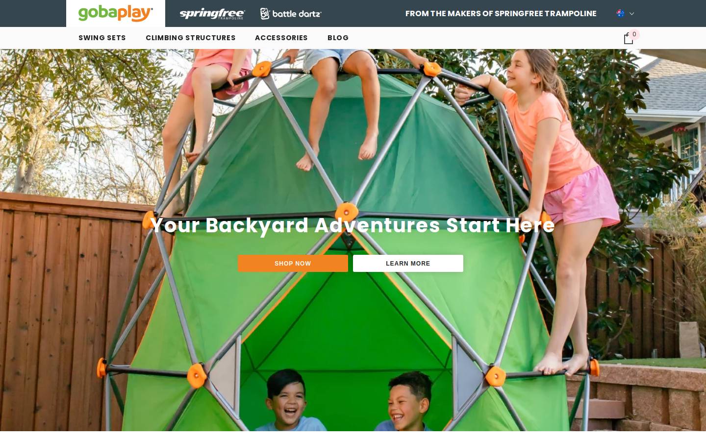 gobaplay.com.au homepage screenshot