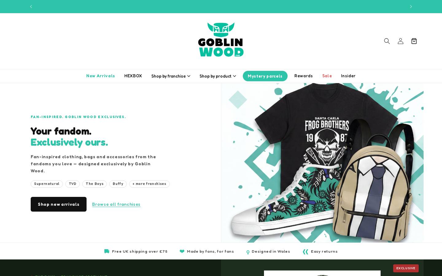 goblinwood.com homepage screenshot