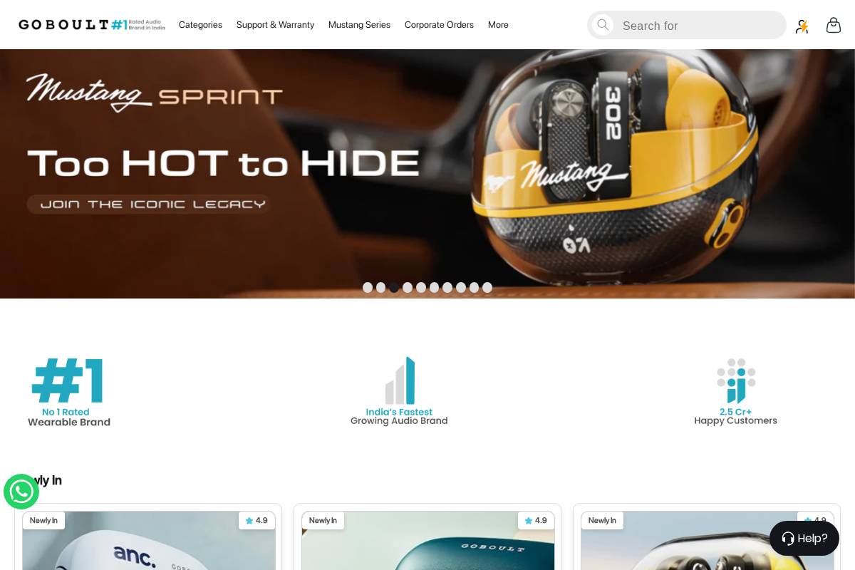 goboult.co.in homepage screenshot
