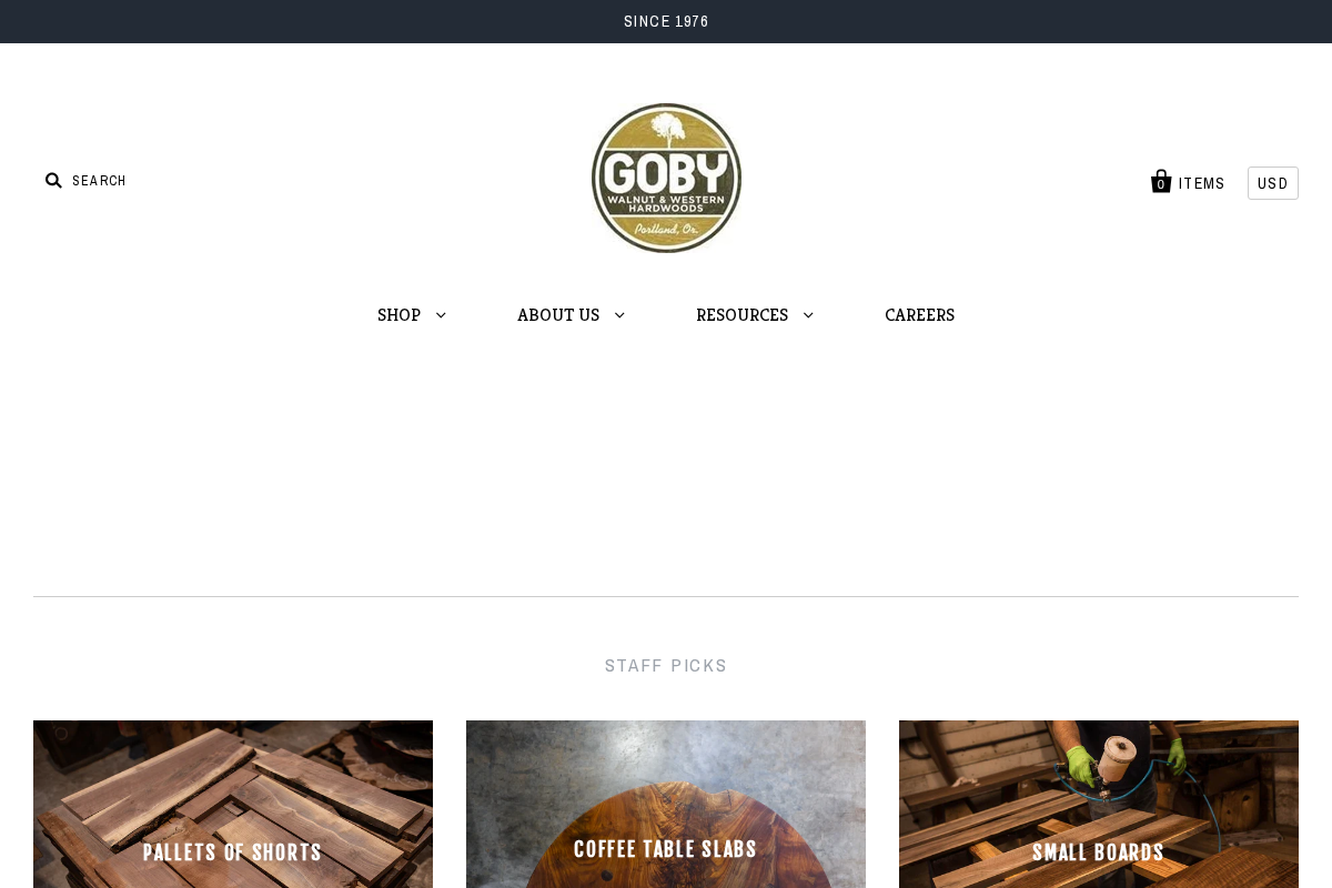 Goby Walnut homepage screenshot