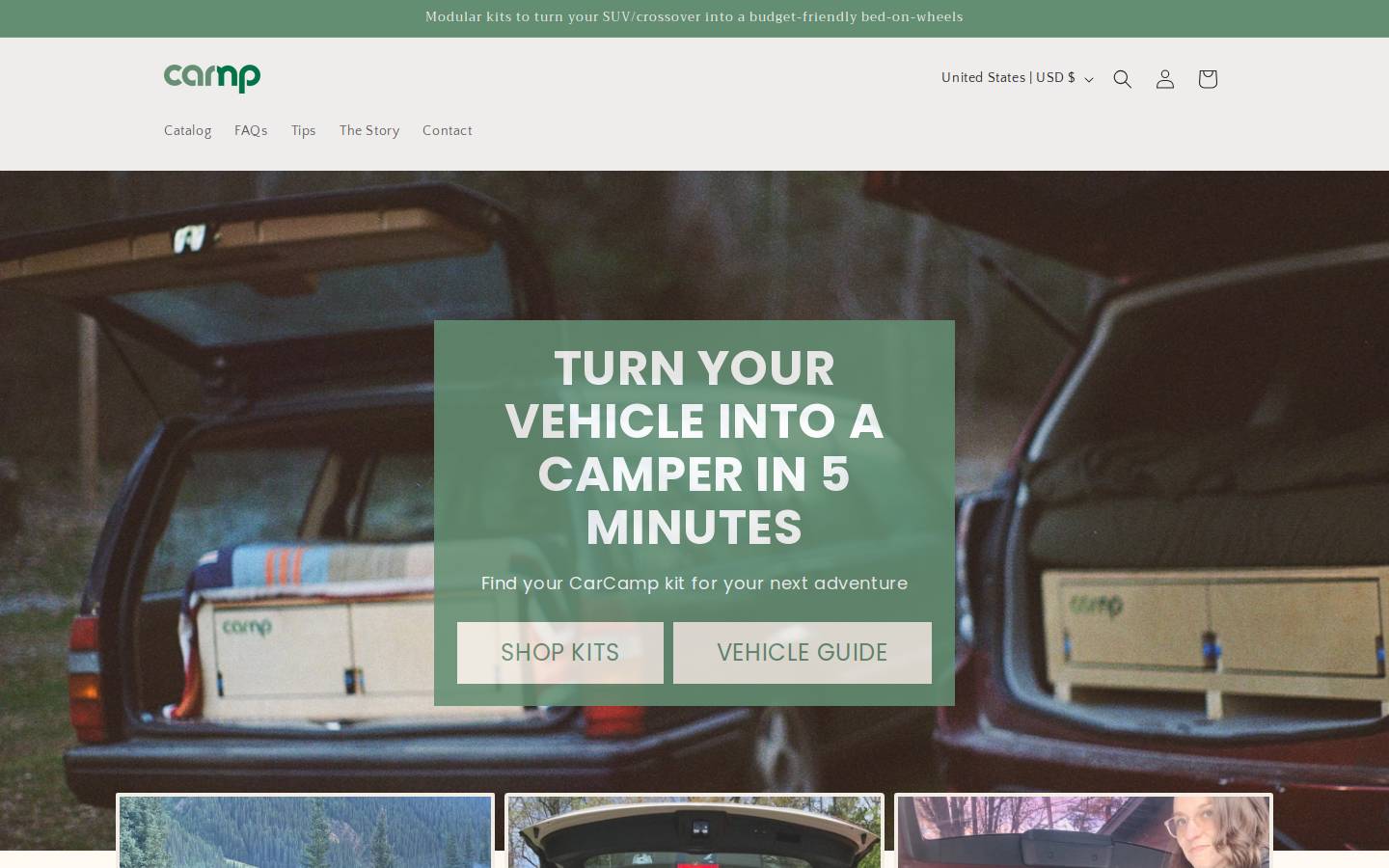 gocarcamp.com homepage screenshot