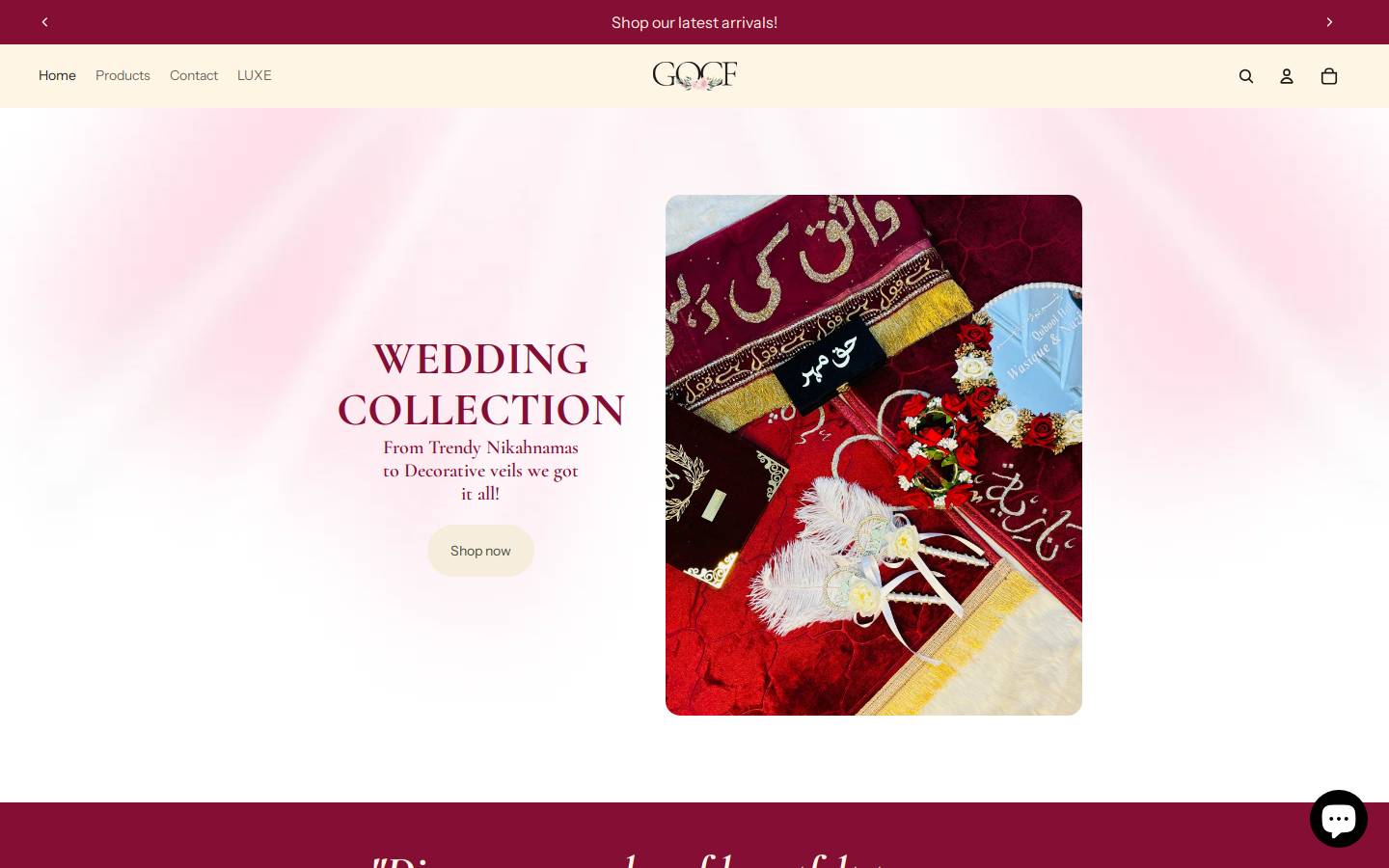 gocf.in homepage screenshot