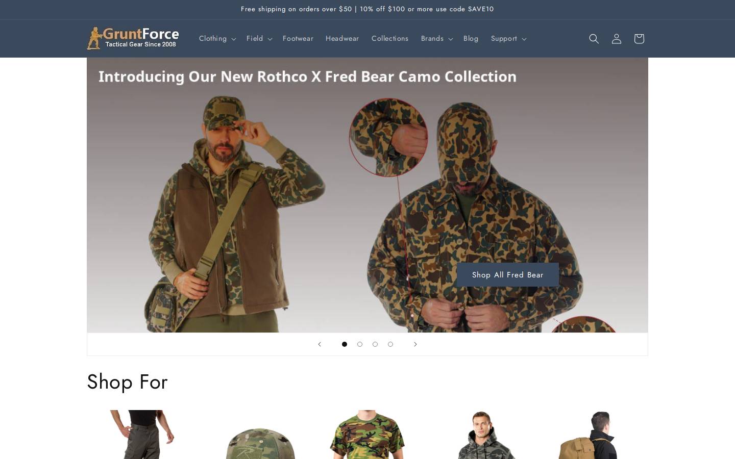 gocommandogear.com homepage screenshot
