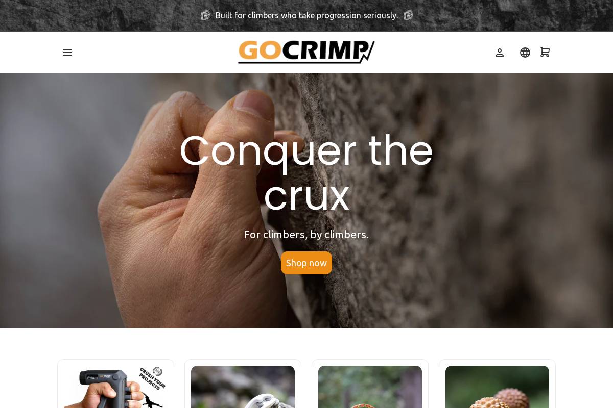 Gocrimp homepage screenshot