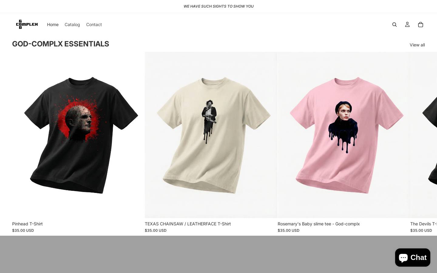 godcomplx.shop homepage screenshot