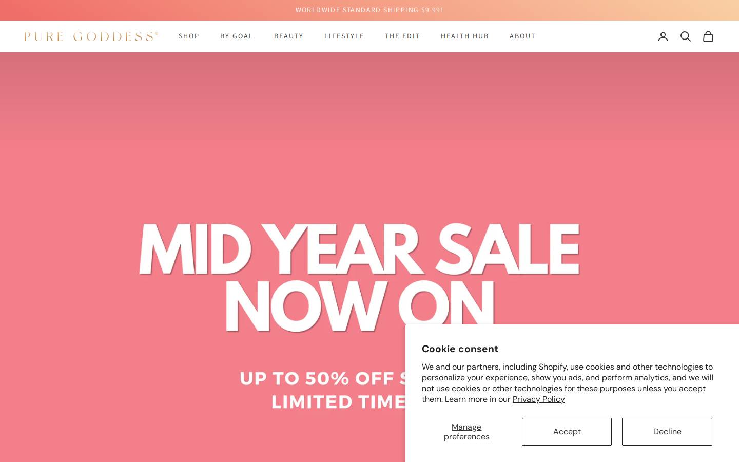 goddesshealthcompany.com homepage screenshot
