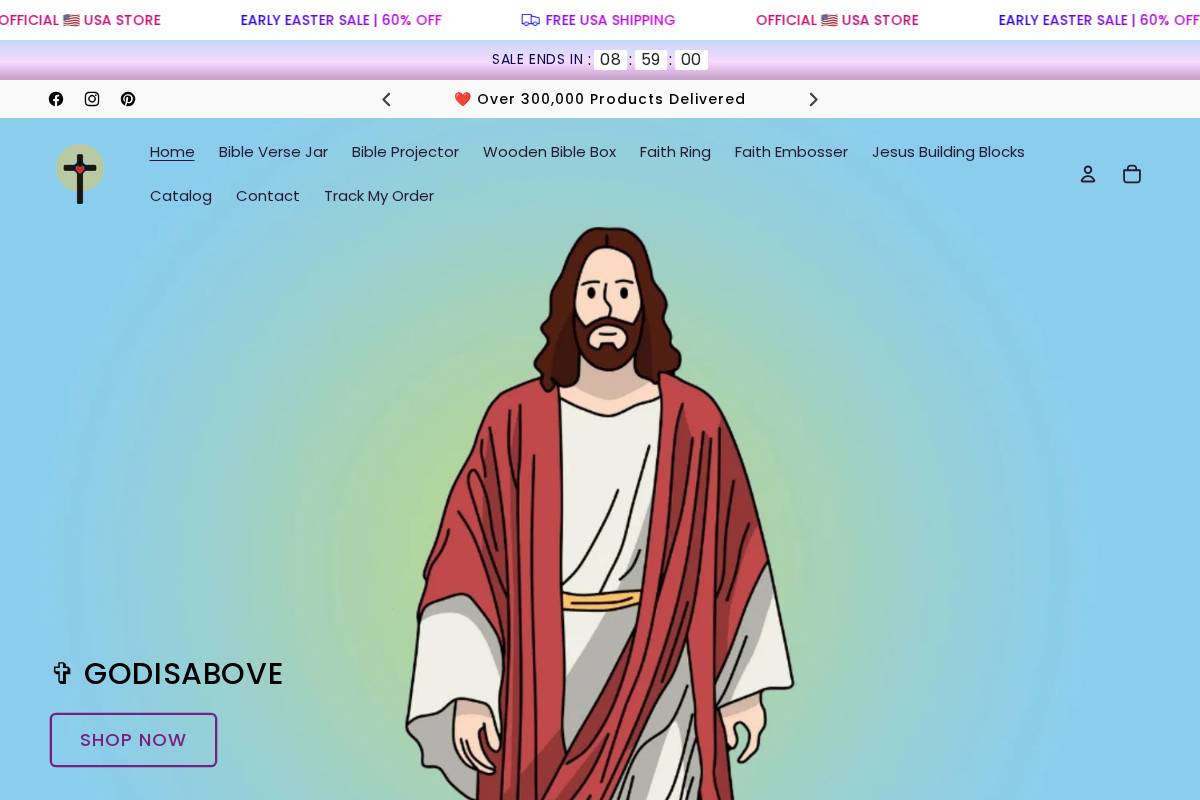godisabove-us.com homepage screenshot