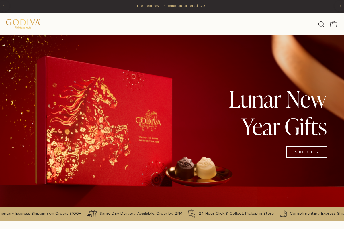 godiva.com.au homepage screenshot